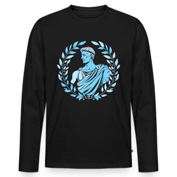 Tenue de fête Toga drôle - T-shirt manches longues Premium bio Homme - noir - Devant - Nico (187cm)