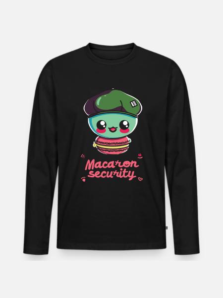 Macaron-liebhaber Macaron Baker - Männer Premium Bio Langarmshirt - Schwarz