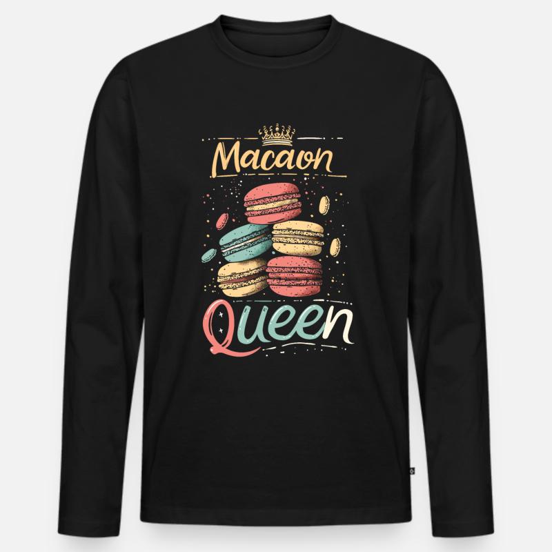 Macaron-liebhaber Macaron Baker - Männer Premium Bio Langarmshirt - Schwarz