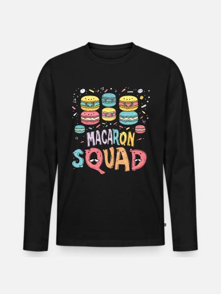 Macaron lovers Macaron Baker - Men's Premium Organic Long Sleeve Shirt - black