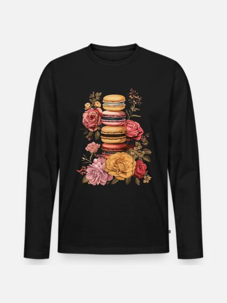 Macaron lovers Macaron Baker - Men's Premium Organic Long Sleeve Shirt - black