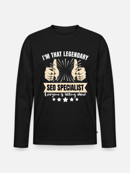 Legendary SEO Manager - Men's Premium Organic Long Sleeve Shirt - black