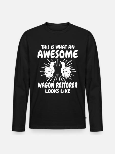 Weighing restorer - Men's Premium Organic Long Sleeve Shirt - black