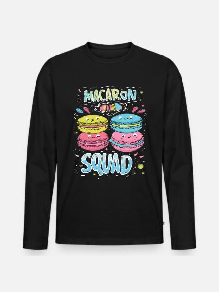 Macaron lovers Macaron Baker - Men's Premium Organic Long Sleeve Shirt - black