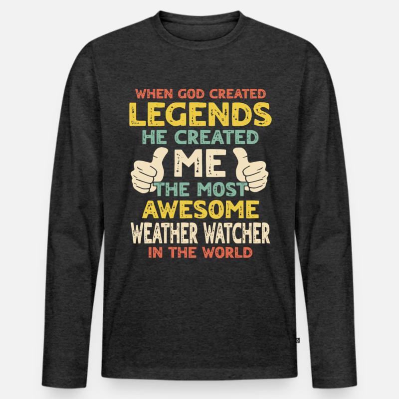 Osservatori meteorologici Maglia a manica lunga ecologica premium da uomo