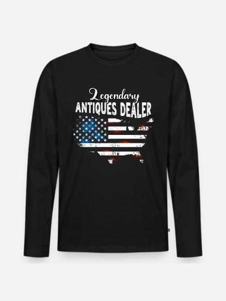 Antique Dealer US - Men's Premium Organic Long Sleeve Shirt - black