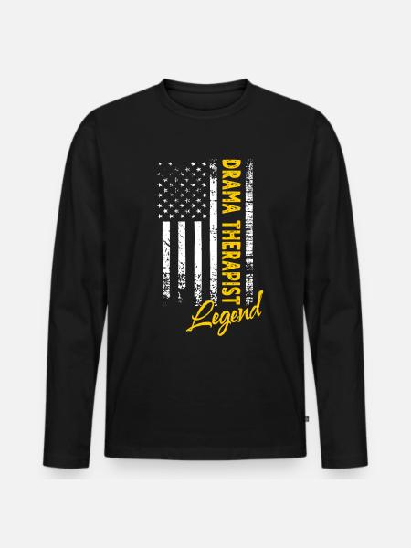 Dramatherapeut Legende - Männer Premium Bio Langarmshirt - Schwarz