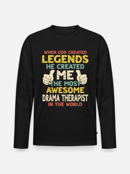 Dramatherapeut - Männer Premium Bio Langarmshirt - Schwarz