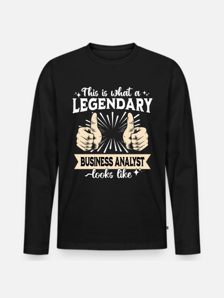 Analyste d’affaires légendaire - T-shirt manches longues Premium bio Homme - noir