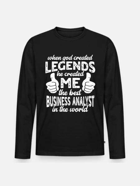 Best Business Analyst Legend - Men's Premium Organic Long Sleeve Shirt - black