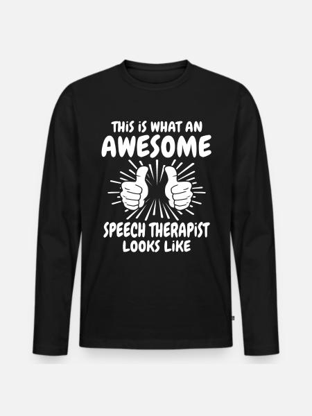 Speech therapist - Men's Premium Organic Long Sleeve Shirt - black