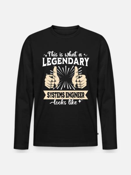 Legendary Systems Engineer - Men's Premium Organic Long Sleeve Shirt - black