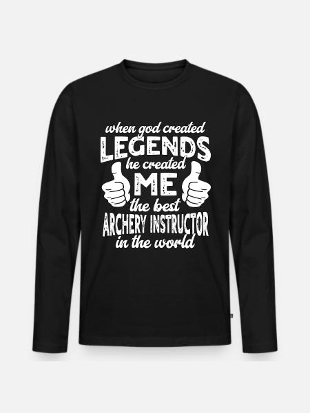Bester Trainer Bogenschiessen Legende - Männer Premium Bio Langarmshirt - Schwarz