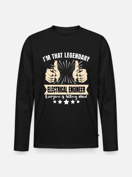 Legendary Electrical Engineer - Men's Premium Organic Long Sleeve Shirt - black