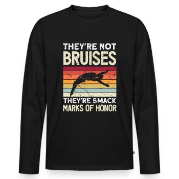 Water Sports Springboard Diver - Men's Premium Organic Long Sleeve Shirt - black - Front - Nico (187cm)
