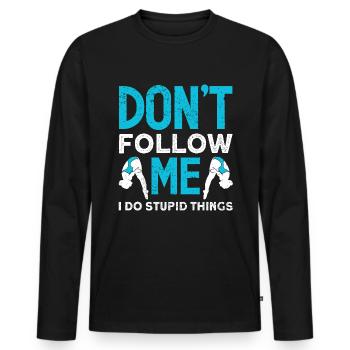 Water Sports Springboard Diver - Men's Premium Organic Long Sleeve Shirt - black - Front - Nico (187cm)