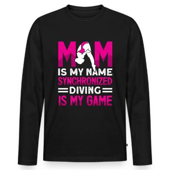 Water Sports Springboard Diver - Men's Premium Organic Long Sleeve Shirt - black - Front - Nico (187cm)