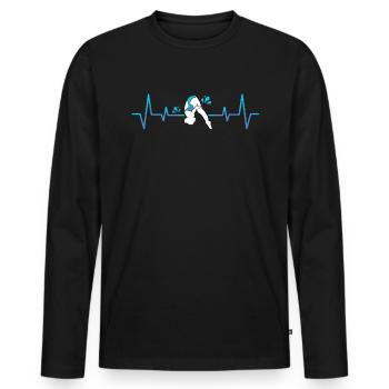 Water Sports Springboard Diver - Men's Premium Organic Long Sleeve Shirt - black - Front - Nico (187cm)
