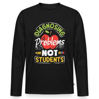 Schule Psych Berater Psychologie - Männer Premium Bio Langarmshirt - Schwarz - Vorne - Nico (187cm)