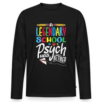 Psychologie Conseillère Psychologique Scolaire - T-shirt manches longues Premium bio Homme - noir - Devant - Nico (187cm)
