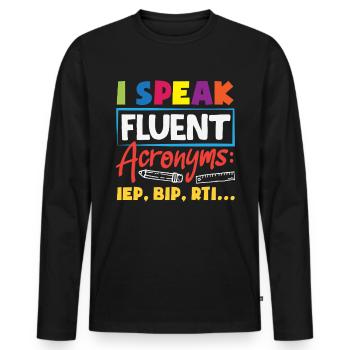 Schule Psych Berater Psychologie - Männer Premium Bio Langarmshirt - Schwarz - Vorne - Nico (187cm)