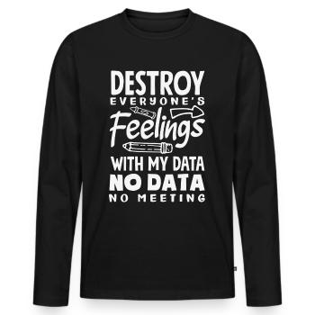 Schule Psych Berater Psychologie - Männer Premium Bio Langarmshirt - Schwarz - Vorne - Nico (187cm)