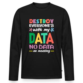 Schule Psych Berater Psychologie - Männer Premium Bio Langarmshirt - Schwarz - Vorne - Nico (187cm)