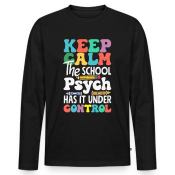 Schule Psych Berater Psychologie - Männer Premium Bio Langarmshirt - Schwarz - Vorne - Nico (187cm)