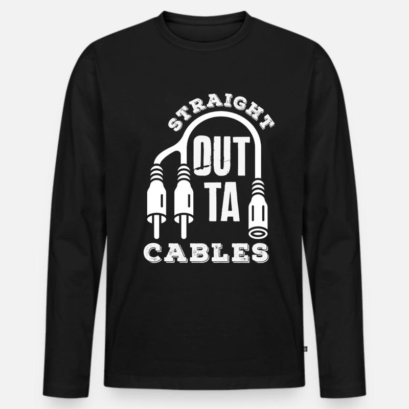Lustiger Audiovisueller Techniker AV Tec - Männer Premium Bio Langarmshirt - Schwarz