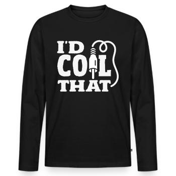 Funny Audiovisual Technician AV Tec - Men's Premium Organic Long Sleeve Shirt - black - Front - Nico (187cm)