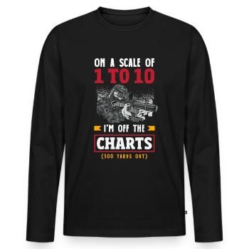 Chat Gras Gros Chat Humour Mème - T-shirt manches longues Premium bio Homme - noir - Devant - Nico (187cm)