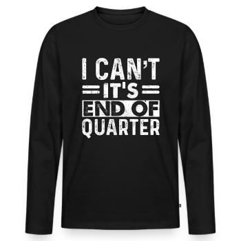 Lustiger Zitat Steuerberater Unternehmer - Männer Premium Bio Langarmshirt - Schwarz - Vorne - Nico (187cm)