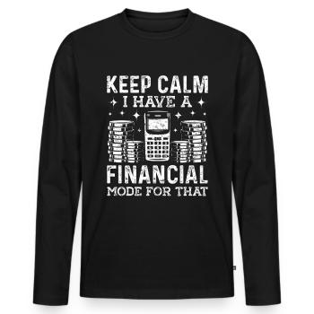 Lustiger Zitat Steuerberater Unternehmer - Männer Premium Bio Langarmshirt - Schwarz - Vorne - Nico (187cm)