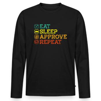 Lustiger Zitat Steuerberater Unternehmer - Männer Premium Bio Langarmshirt - Schwarz - Vorne - Nico (187cm)