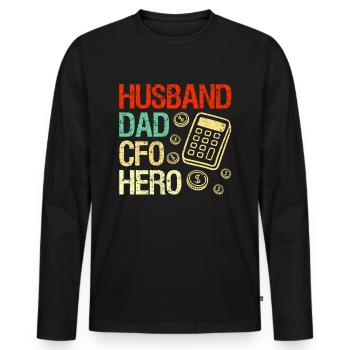 Lustiger Zitat Steuerberater Unternehmer - Männer Premium Bio Langarmshirt - Schwarz - Vorne - Nico (187cm)
