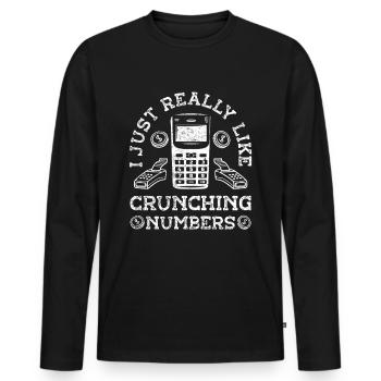 Lustiger Zitat Steuerberater Unternehmer - Männer Premium Bio Langarmshirt - Schwarz - Vorne - Nico (187cm)