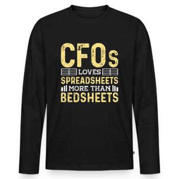 Lustiger Zitat Steuerberater Unternehmer - Männer Premium Bio Langarmshirt - Schwarz - Vorne - Nico (187cm)