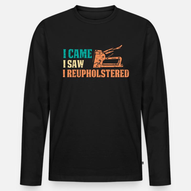 Restauratorin Polstermöbel - Männer Premium Bio Langarmshirt - Schwarz