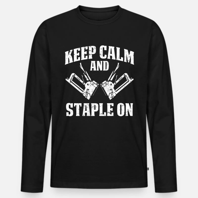 Restauratorin Polstermöbel - Männer Premium Bio Langarmshirt - Schwarz