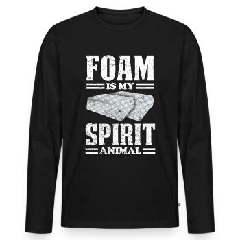 Restorer Upholstered Furniture - Men's Premium Organic Long Sleeve Shirt - black - Front - Nico (187cm)