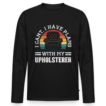 Restorer Upholstered Furniture - Men's Premium Organic Long Sleeve Shirt - black - Front - Nico (187cm)