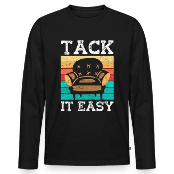 Restorer Upholstered Furniture - Men's Premium Organic Long Sleeve Shirt - black - Front - Nico (187cm)