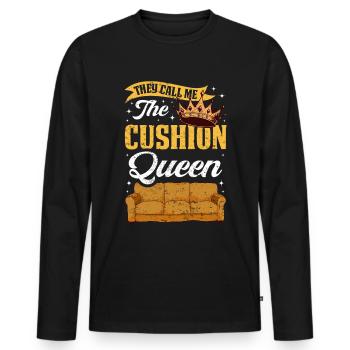 Restorer Upholstered Furniture - Men's Premium Organic Long Sleeve Shirt - black - Front - Nico (187cm)