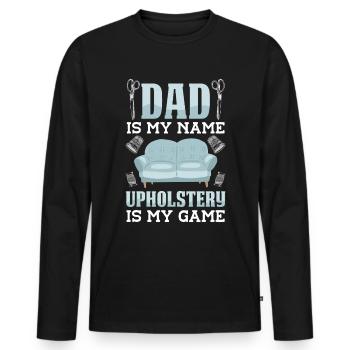 Restorer Upholstered Furniture - Men's Premium Organic Long Sleeve Shirt - black - Front - Nico (187cm)
