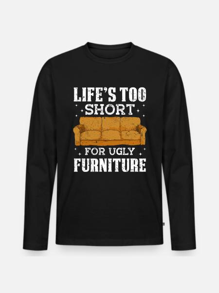 Restauratorin Polstermöbel - Männer Premium Bio Langarmshirt - Schwarz