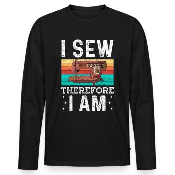 Restorer Upholstered Furniture - Men's Premium Organic Long Sleeve Shirt - black - Front - Nico (187cm)