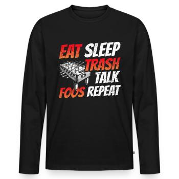 Tischfußballer Und Tischfußballer - Männer Premium Bio Langarmshirt - Schwarz - Vorne - Nico (187cm)