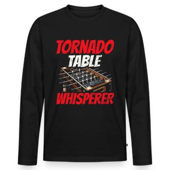 Tischfußballer Und Tischfußballer - Männer Premium Bio Langarmshirt - Schwarz - Vorne - Nico (187cm)