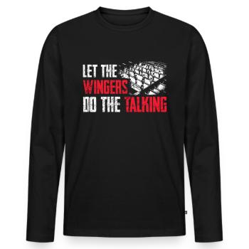 Tischfußballer Und Tischfußballer - Männer Premium Bio Langarmshirt - Schwarz - Vorne - Nico (187cm)