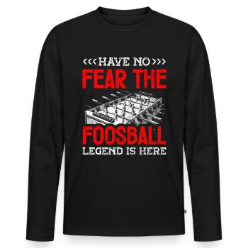 Tischfußballer Und Tischfußballer - Männer Premium Bio Langarmshirt - Schwarz - Vorne - Nico (187cm)